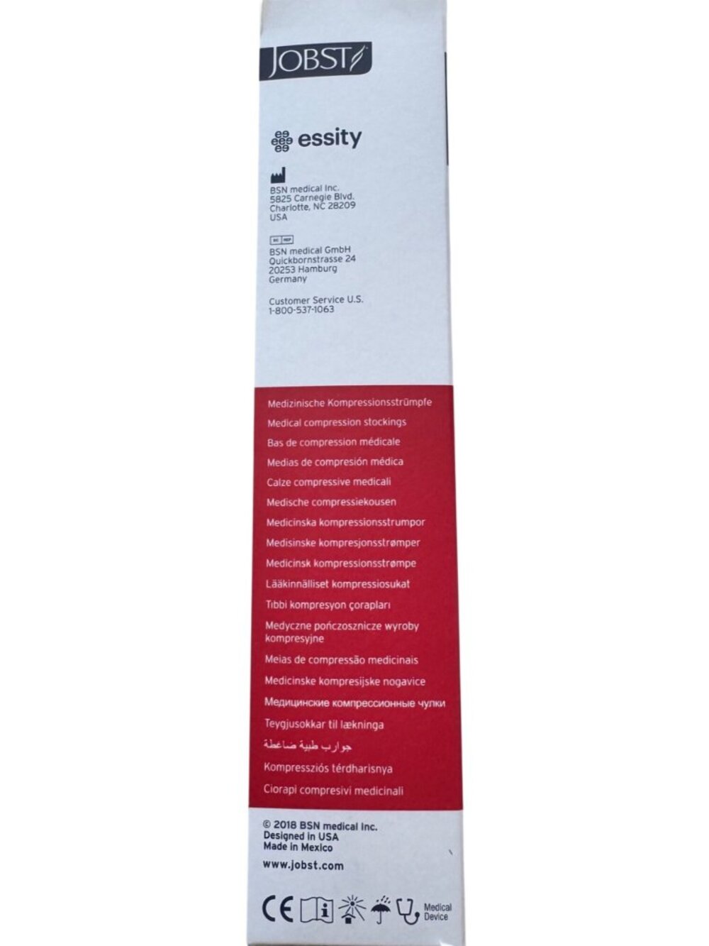 Jobst Compression Stockings Opaque Black Large Waist CT Support 30-40 MmHg NEW - Picture 7 of 9